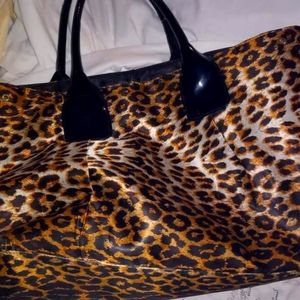 Cheetah print carry-on bag